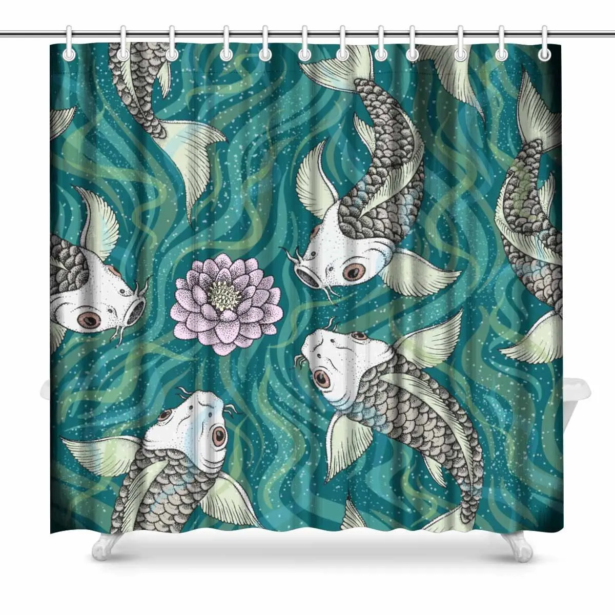 Aplysia Traditional Japanese Fancy Carp Or Koi Art Decor Shower Curtain Set 72 x 72 Inches
Aplysia Traditional Japanese Fancy Carp Or Koi Art Decor Shower Curtain Set 72 x 72 Inches