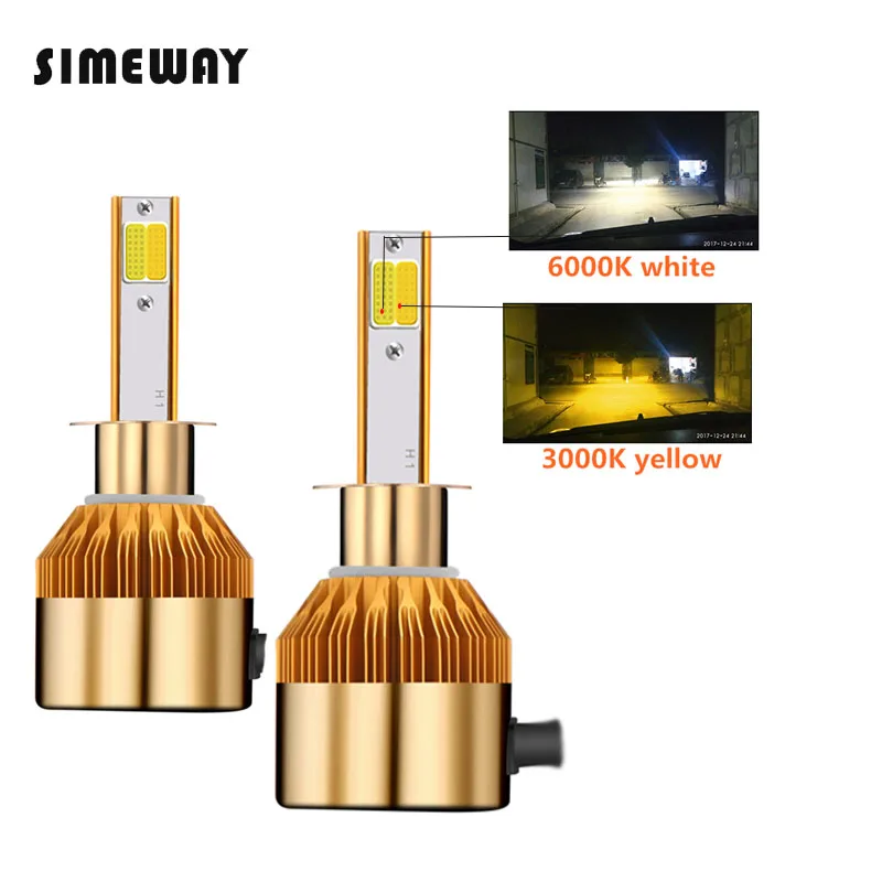 2pcs Car LED light H1 Auto LED Headlamp 880/H27 9005/HB3 9006/ Bulbs Kit H4 H7 H11 H3 9012/HIR2 Fog lamp dual color 3000K 6000K
2pcs Car LED light H1 Auto LED Headlamp 880/H27 9005/HB3 9006/ Bulbs Kit H4 H7 H11 H3 9012/HIR2 Fog lamp dual color 3000K 6000K
