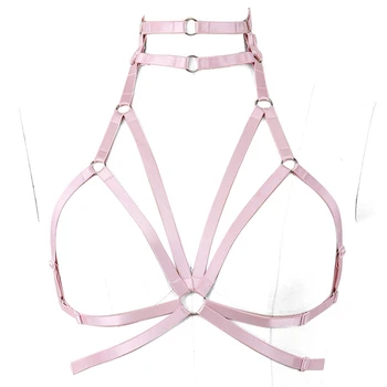 Strappy Harnes Bra Body Harness Pink Top breast Cage Bralette Belt Punk Goth Women Sexy Bondage lingerie Plus Size festival Wear
Strappy Harnes Bra Body Harness Pink Top breast Cage Bralette Belt Punk Goth Women Sexy Bondage lingerie Plus Size festival Wear