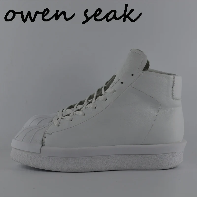 Owen Seak Men Casual Shoes High Ankle Basic Luxury Trainers Genuine Leather Spring Boots Lace Up Flats Black White Sneakers
Owen Seak Men Casual Shoes High Ankle Basic Luxury Trainers Genuine Leather Spring Boots Lace Up Flats Black White Sneakers