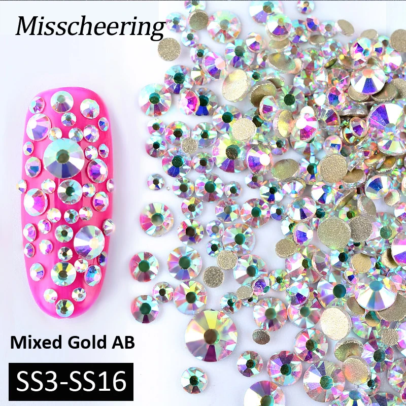 1Pack Mixed(SS3-SS16) Crystal AB Nail Art Rhinestones Glitter Gold Flatback Glass Rhinestone DIY Nail Decorations Manicure Tools
1Pack Mixed(SS3-SS16) Crystal AB Nail Art Rhinestones Glitter Gold Flatback Glass Rhinestone DIY Nail Decorations Manicure Tools