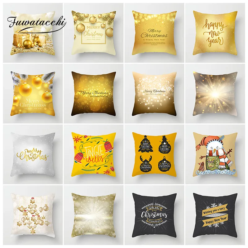 Fuwatacchi Christmas Cushion Cover Polyester Gold and Black Letter Snowman Pillow Cover Case Home Sofa Decorative Pillowcase
Fuwatacchi Christmas Cushion Cover Polyester Gold and Black Letter Snowman Pillow Cover Case Home Sofa Decorative Pillowcase