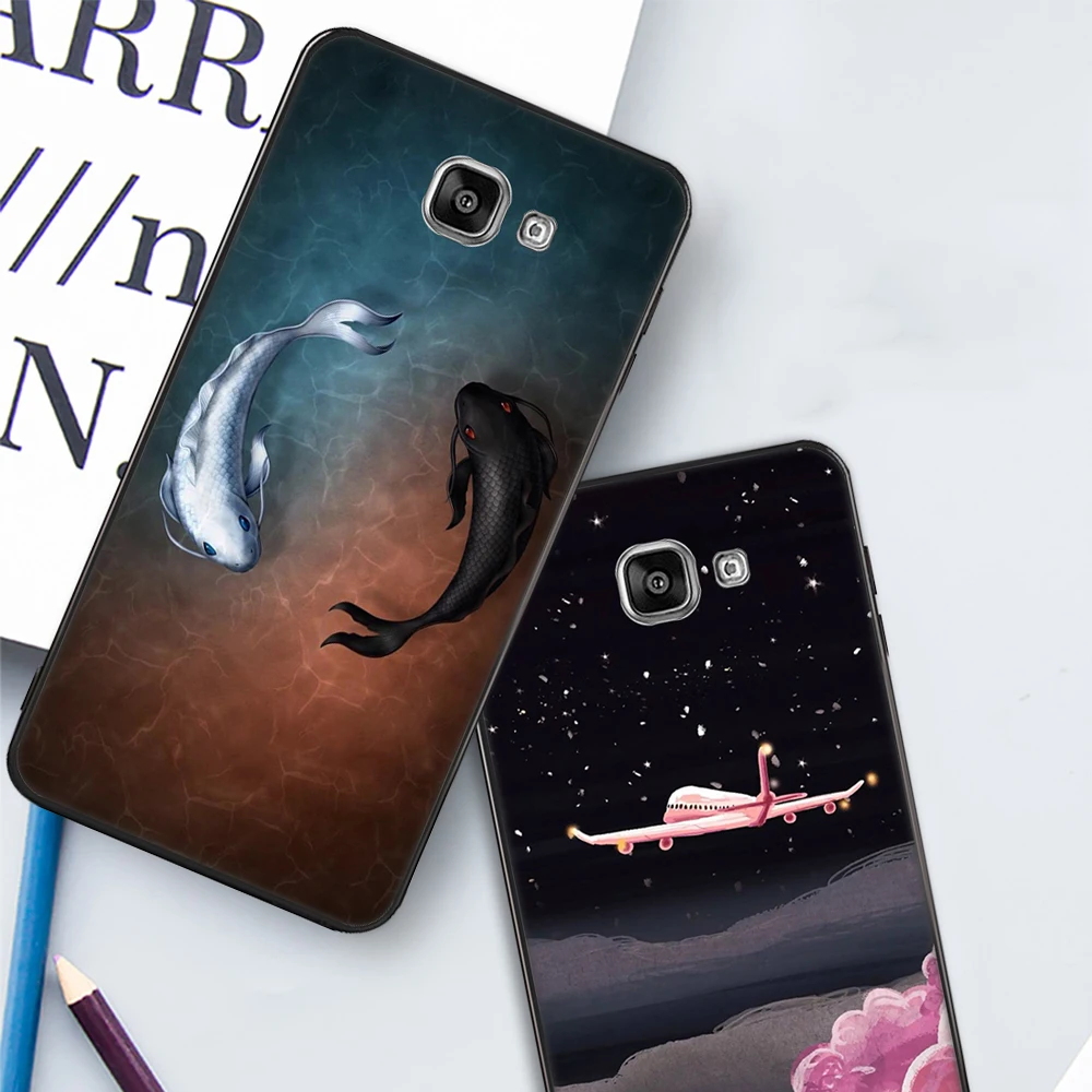 

Space Rose Case For Samsung Galaxy A9 Star Lite A8 A6 Plus 2018 A3 A310 A5 A510 A7 A710 2016 Heart Pattern TPU Back Cover Cases