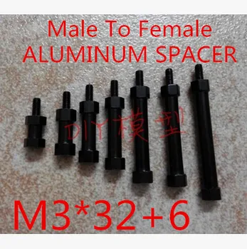 10pcs/ lot M3 *32+6 Female to Male Aluminium Hex Pillar Spacer Black for Quadcopter Multicopter 10pcs
10pcs/ lot M3 *32+6 Female to Male Aluminium Hex Pillar Spacer Black for Quadcopter Multicopter 10pcs