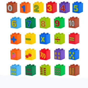 26pcs/lot Diy Large Particle Building Blocks Numbers And Fruits Bulk Accessories Compatible With Duploed Toys For Children Gift
26pcs/lot Diy Large Particle Building Blocks Numbers And Fruits Bulk Accessories Compatible With Duploed Toys For Children Gift
