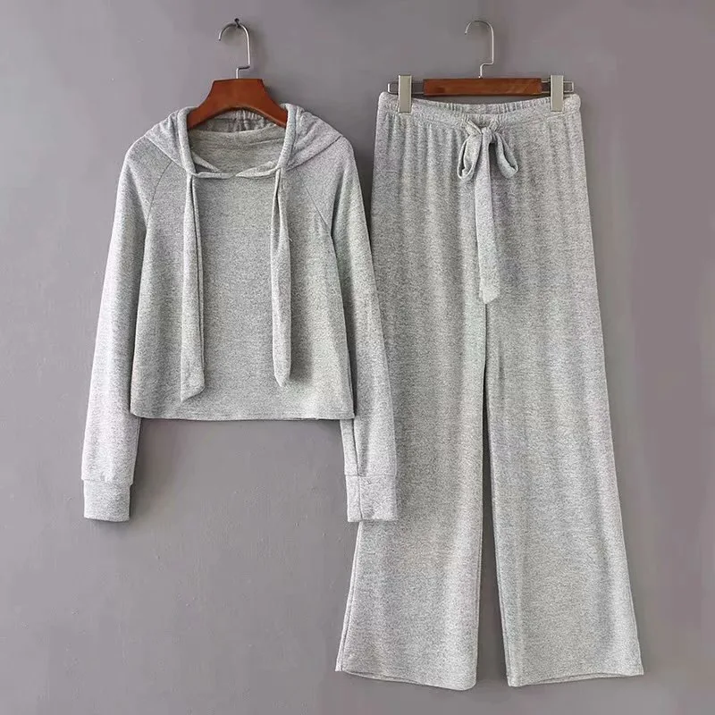 Movement Comfortable Autumn New Korea Women's Clothing hooded solid full Hoodies Sweatshirt+loose wide leg pants two piece set
Movement Comfortable Autumn New Korea Women's Clothing hooded solid full Hoodies Sweatshirt+loose wide leg pants two piece set