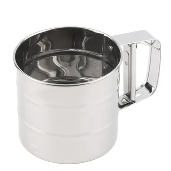 Handheld Flour Shaker Stainless Steel Mesh Sieve Cup Powder Flour Sieve Icing Sugar Bake Pastry Tool Hand-pressed Sifters
Handheld Flour Shaker Stainless Steel Mesh Sieve Cup Powder Flour Sieve Icing Sugar Bake Pastry Tool Hand-pressed Sifters