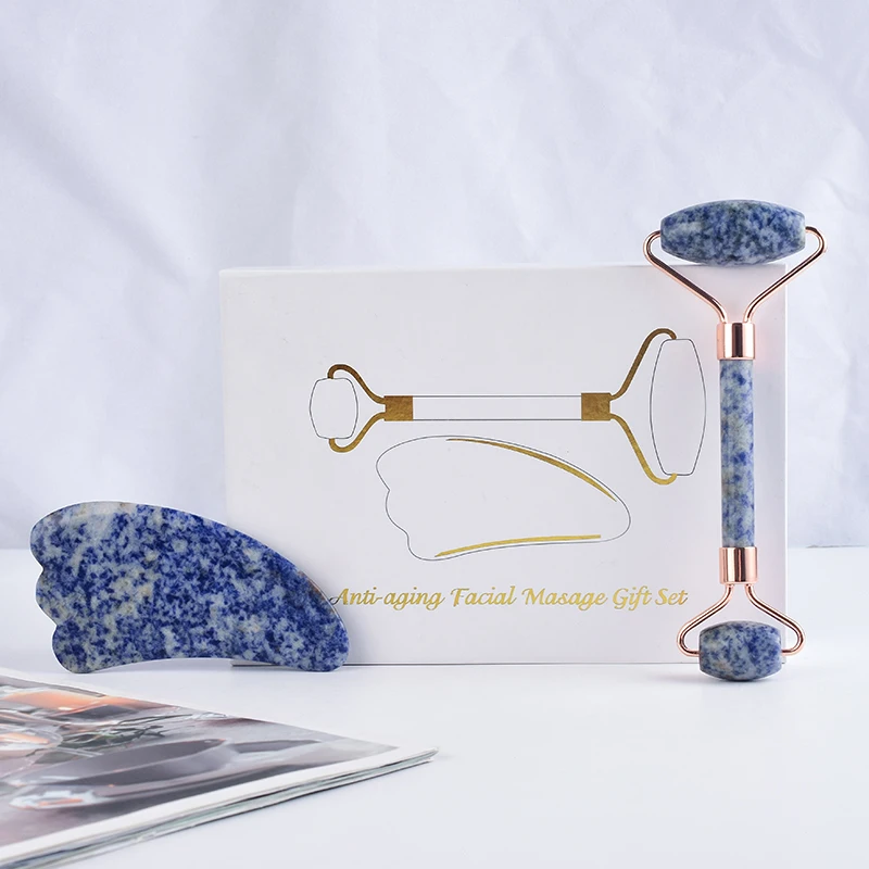 JEAXI 2 in 1 Natural Sodalite Face Massage Tool Slimming Facial Massage Roller Massage Stone Health Beauty Gift Set
JEAXI 2 in 1 Natural Sodalite Face Massage Tool Slimming Facial Massage Roller Massage Stone Health Beauty Gift Set