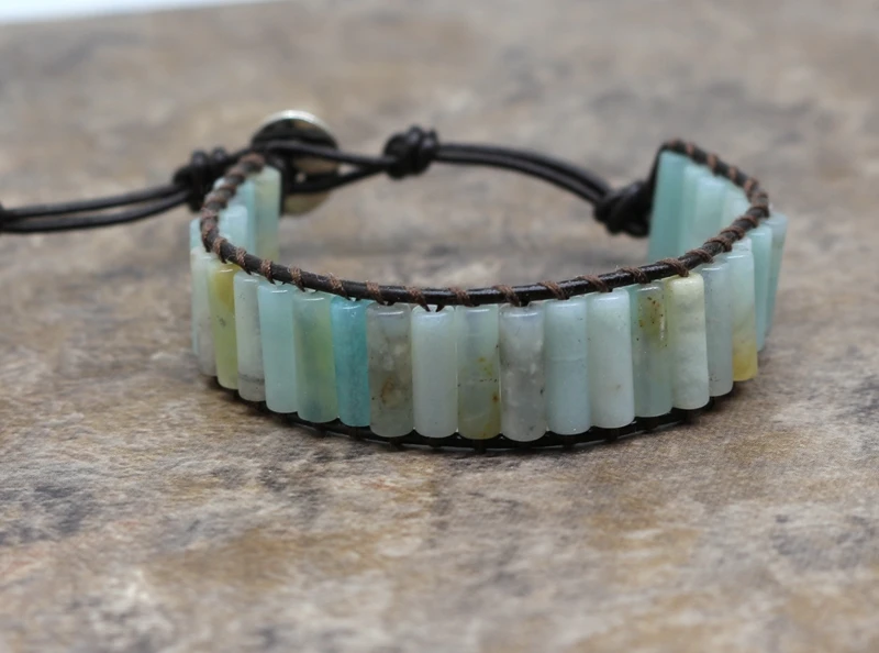 Women Boho Bracelet Tube Shape Natural Stone Single Leather Wrap Bracelet Semi Precious Stone Beaded Cuff Bracelet Dropship
Women Boho Bracelet Tube Shape Natural Stone Single Leather Wrap Bracelet Semi Precious Stone Beaded Cuff Bracelet Dropship