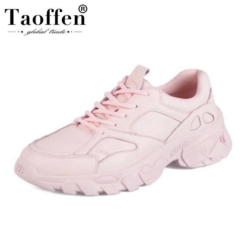 Taoffen High Quality Genuine Leather Sneakers Women Lace Up Trendy Basket Femme Vulcanized Shoes Women Casual Shoes Size 34-39
Taoffen High Quality Genuine Leather Sneakers Women Lace Up Trendy Basket Femme Vulcanized Shoes Women Casual Shoes Size 34-39