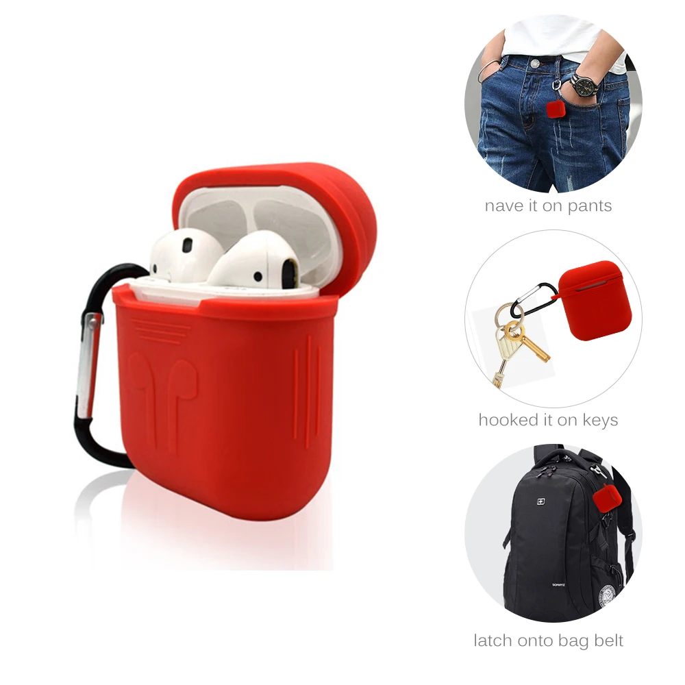 Silicone TPU Bluetooth Wireless Earphone Case Protective Cover Skin Accessories For Apple Airpods Charging Box with Hooks Bags
Silicone TPU Bluetooth Wireless Earphone Case Protective Cover Skin Accessories For Apple Airpods Charging Box with Hooks Bags