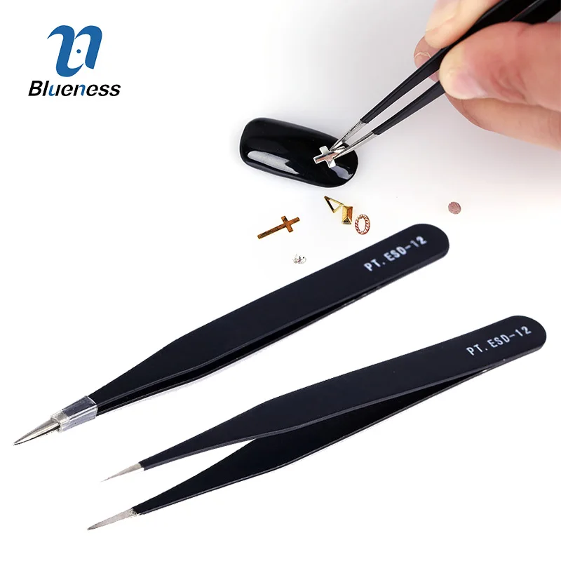 Black Acrylic Gel Nail Art Rhinestones Antistatic Paillette Nipper Picking Tool Straight Stainless Steel Tweezers Nail Trimmers
Black Acrylic Gel Nail Art Rhinestones Antistatic Paillette Nipper Picking Tool Straight Stainless Steel Tweezers Nail Trimmers