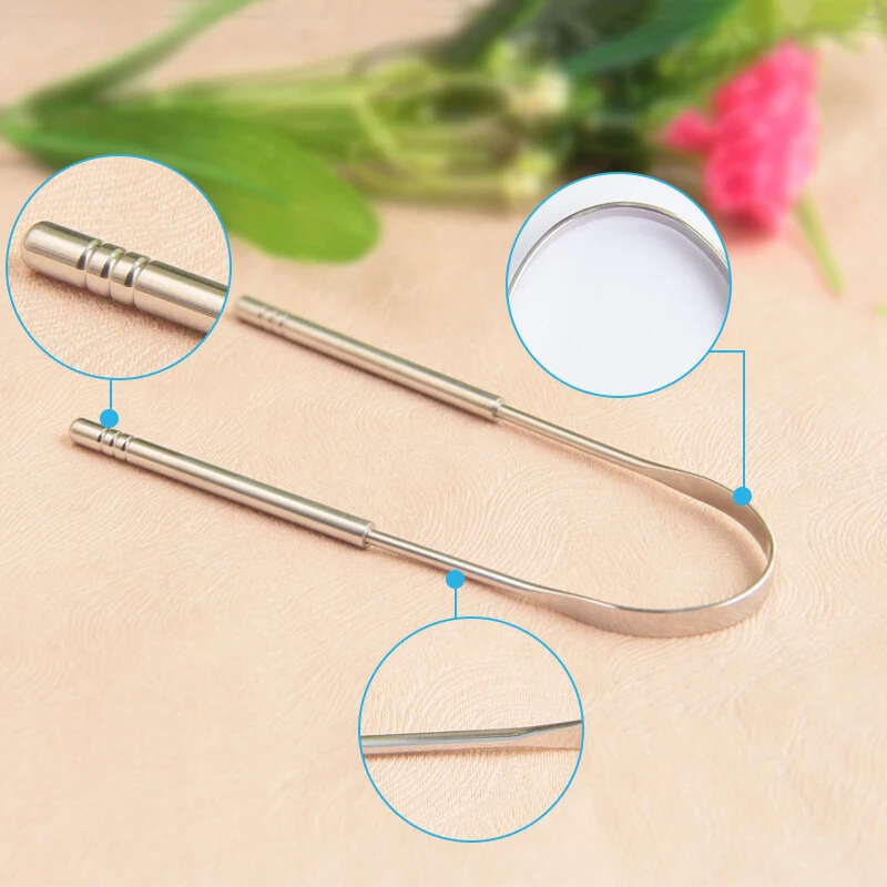 2019 NEW Stainless Steel Tongue Scraper Cleaner Fresh Breath Cleaning Coated Tongue Toothbrush Dental Oral Hygiene Care Tools
2019 NEW Stainless Steel Tongue Scraper Cleaner Fresh Breath Cleaning Coated Tongue Toothbrush Dental Oral Hygiene Care Tools
