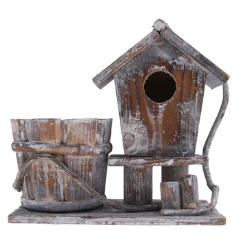 Vintage Wooden Flower Pot Birdhouse Pot for Succulent Decorative Container Planter Cacti Planter Bonsai
Vintage Wooden Flower Pot Birdhouse Pot for Succulent Decorative Container Planter Cacti Planter Bonsai