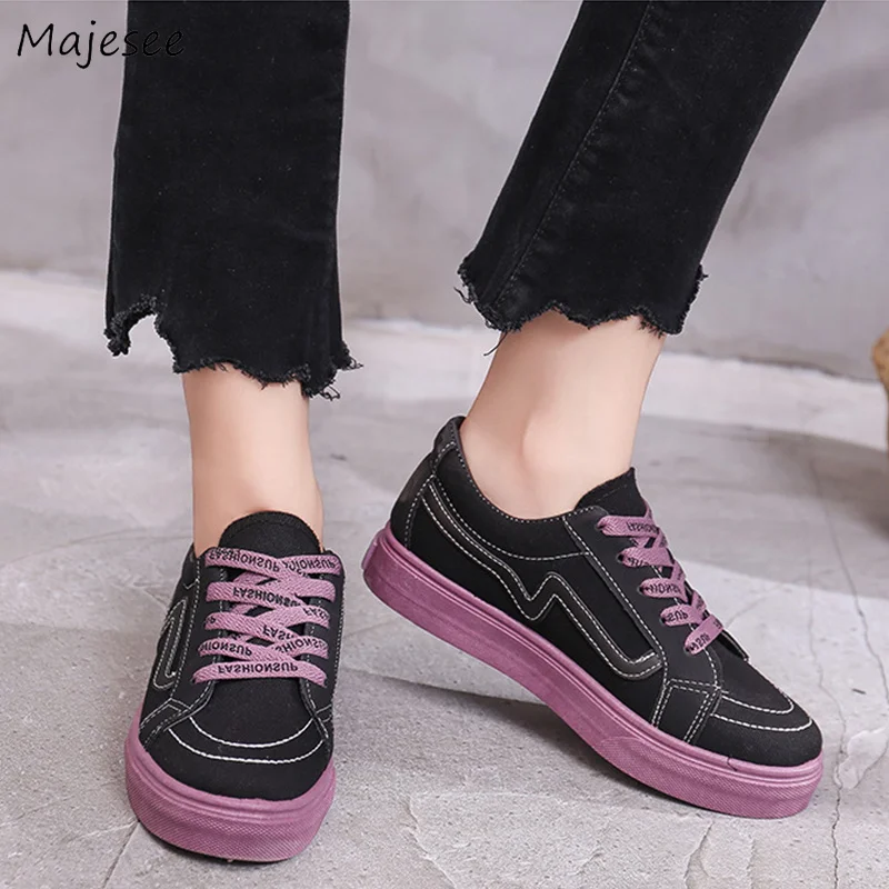 Vulcanize Shoes Women Lace-up Korean Style Outdoor Leisure Womens Simple All-match Non-slip Footwear Breathable Classic Female
Vulcanize Shoes Women Lace-up Korean Style Outdoor Leisure Womens Simple All-match Non-slip Footwear Breathable Classic Female