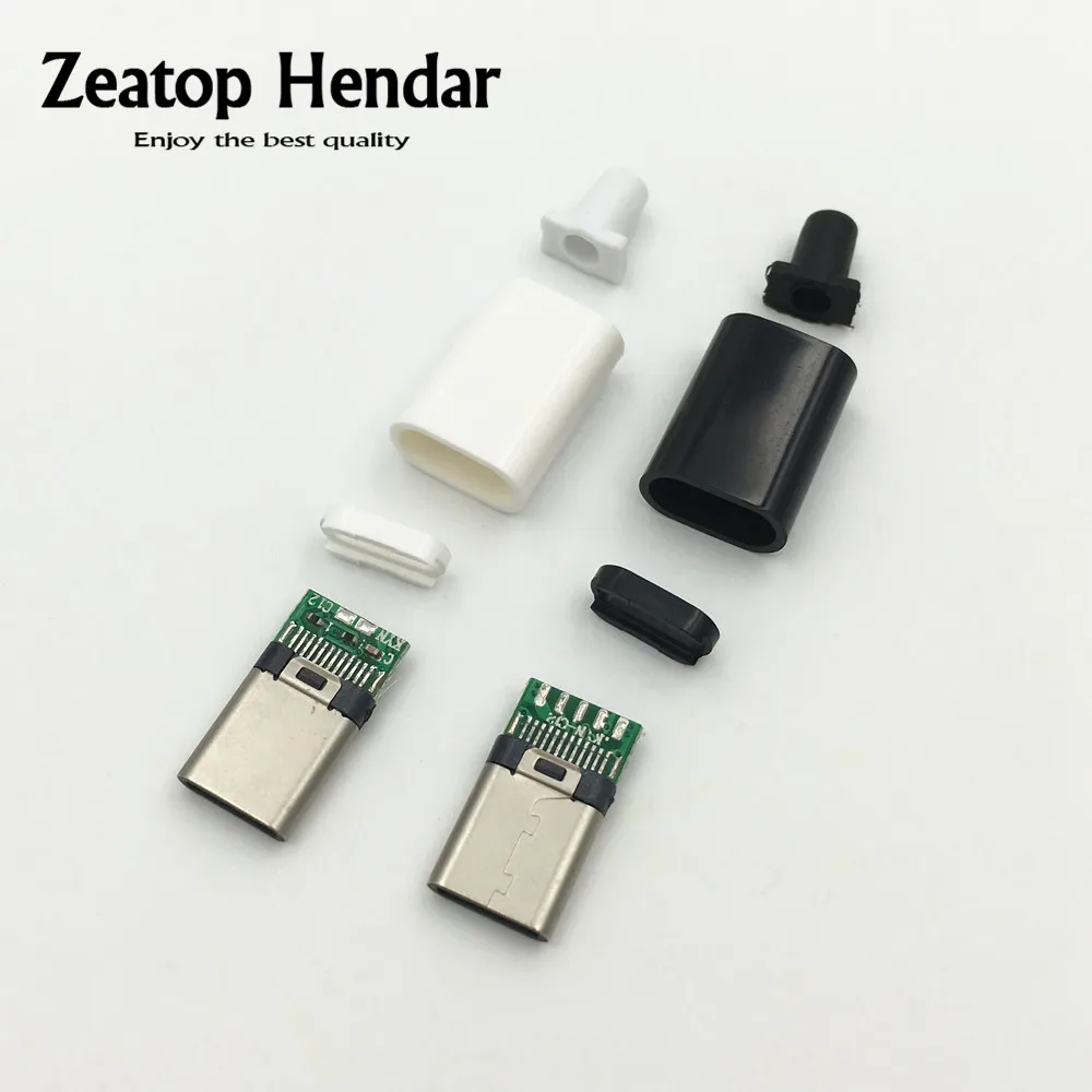 2Set DIY USB 3.1 C-type Male Plug Welding Type Double-sided plug Type C Data and Charging Welded Wire Connector
2Set DIY USB 3.1 C-type Male Plug Welding Type Double-sided plug Type C Data and Charging Welded Wire Connector