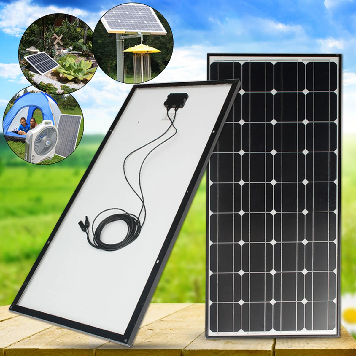 100W Solar Panel 18V 100W Solar Charger For Car Battery 12V Battery Charger Monocrystalline Cells Module Kit 
100W Solar Panel 18V 100W Solar Charger For Car Battery 12V Battery Charger Monocrystalline Cells Module Kit