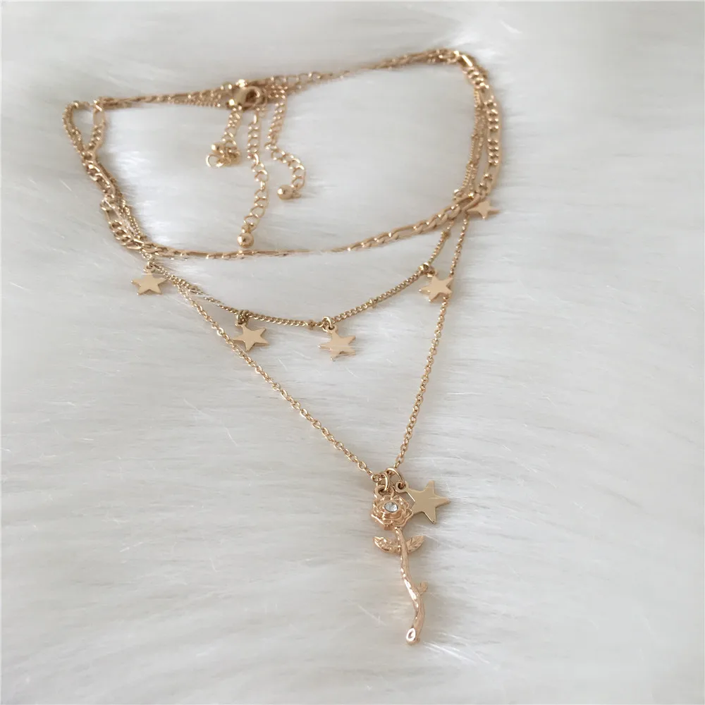 TRENDY NECKLACE GOLD COLOR PLATING FLOWER AND STARS PENDANT NECKLACE FOR WOMEN GIRL
TRENDY NECKLACE GOLD COLOR PLATING FLOWER AND STARS PENDANT NECKLACE FOR WOMEN GIRL