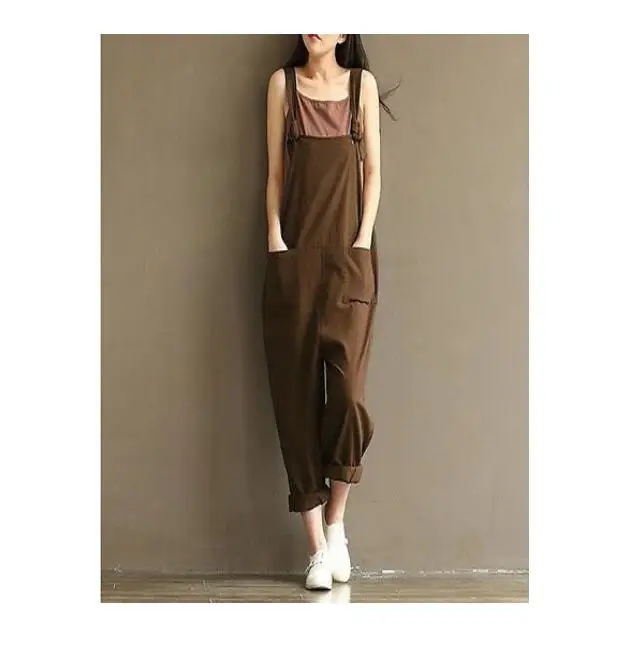 Jumpsuit Women Casual Loose Rompers Womens Jumpsuit Cotton Nylon Strap Harem Long Trousers Overalls
Jumpsuit Women Casual Loose Rompers Womens Jumpsuit Cotton Nylon Strap Harem Long Trousers Overalls