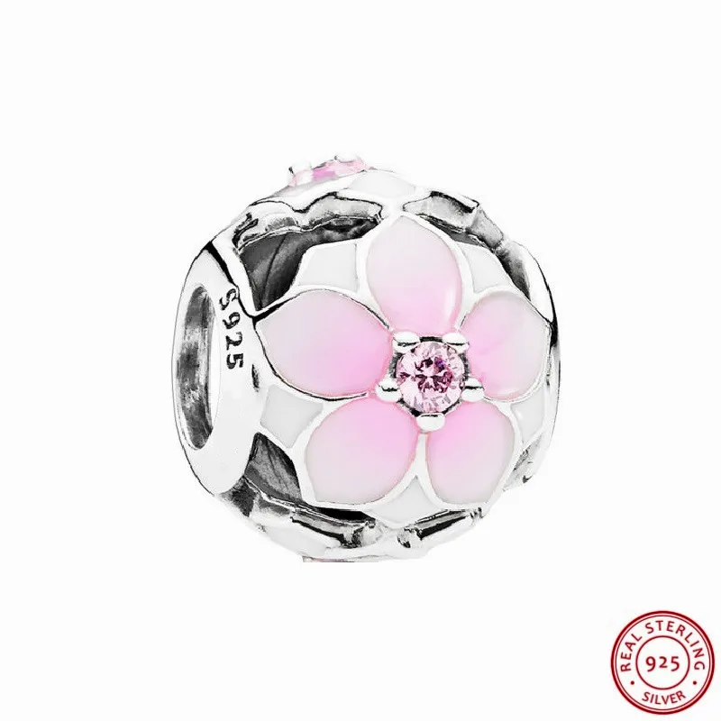 Round Pink CZ Pale Cerise Enamel Magnolia Bloom Beads for Women Jewelry Making DIY Fit PANDORA Charms Silver 925 Original FL511
Round Pink CZ Pale Cerise Enamel Magnolia Bloom Beads for Women Jewelry Making DIY Fit PANDORA Charms Silver 925 Original FL511