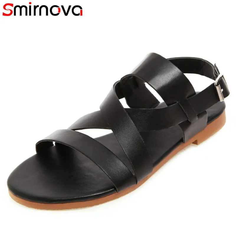 Smirnova 2019 big size 50 rome sandals women shoes solid colors summer shoes buckle simple flat shoes woman casual footwear
Smirnova 2019 big size 50 rome sandals women shoes solid colors summer shoes buckle simple flat shoes woman casual footwear