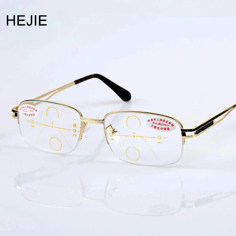 Classic Men Alloy Multifocal Progressive Reading Glasses Brand Rectangle Half Frame High Quality Diopter+1.0-+4.0 Y1054
Classic Men Alloy Multifocal Progressive Reading Glasses Brand Rectangle Half Frame High Quality Diopter+1.0-+4.0 Y1054