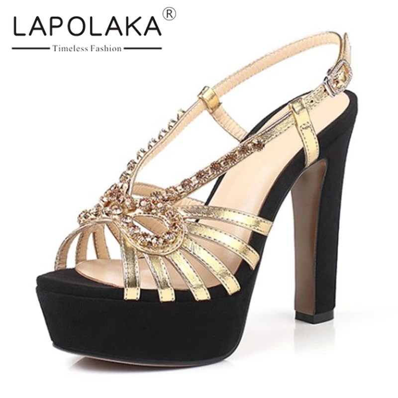 Lapolaka Brand New Big Size 33-40 Ladies High Heels Platform Crystal Shoes Woman Casual Party Office Summer Sandals Female
Lapolaka Brand New Big Size 33-40 Ladies High Heels Platform Crystal Shoes Woman Casual Party Office Summer Sandals Female
