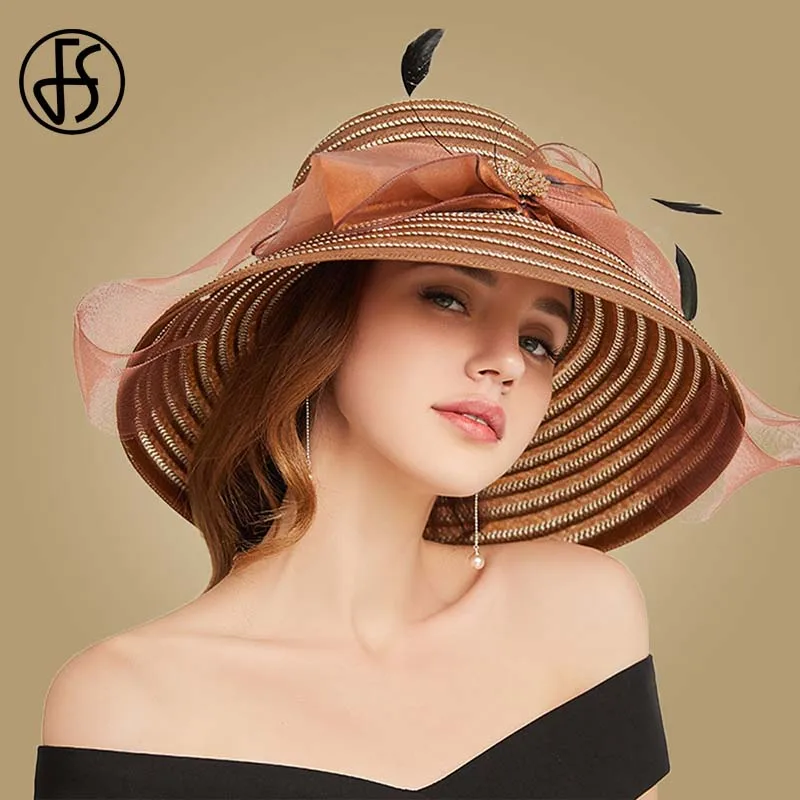 

FS Foldable Large Brim Straw Sun Hat For Women Summer Hats Beach 2019 Sunbonnet Floppy Cloche Bowknot Visor Caps Chapeau Paille