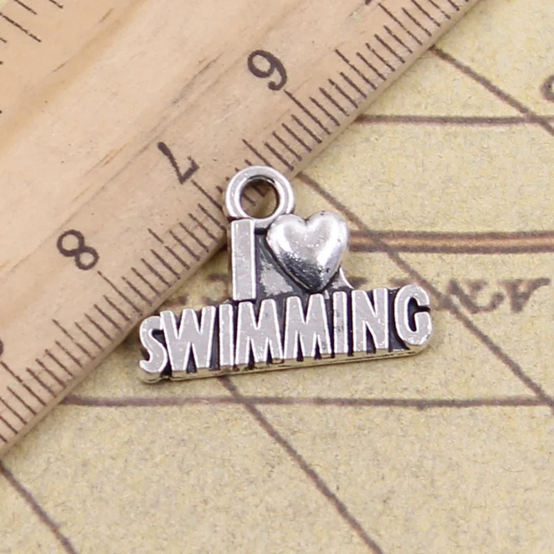 10pcs/lot Charms i love swimming 22x15mm Tibetan Silver Pendant Crafts Making Findings Handmade Antique Jewelry DIY for Necklace
10pcs/lot Charms i love swimming 22x15mm Tibetan Silver Pendant Crafts Making Findings Handmade Antique Jewelry DIY for Necklace