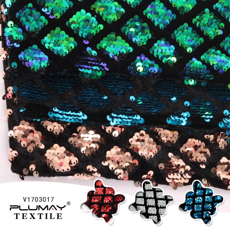 95 Polyester 5 Spandex stretch velvet, embroidery sequin designs velvet fabric with 5mm sequin by half(1/2) yard
95 Polyester 5 Spandex stretch velvet, embroidery sequin designs velvet fabric with 5mm sequin by half(1/2) yard