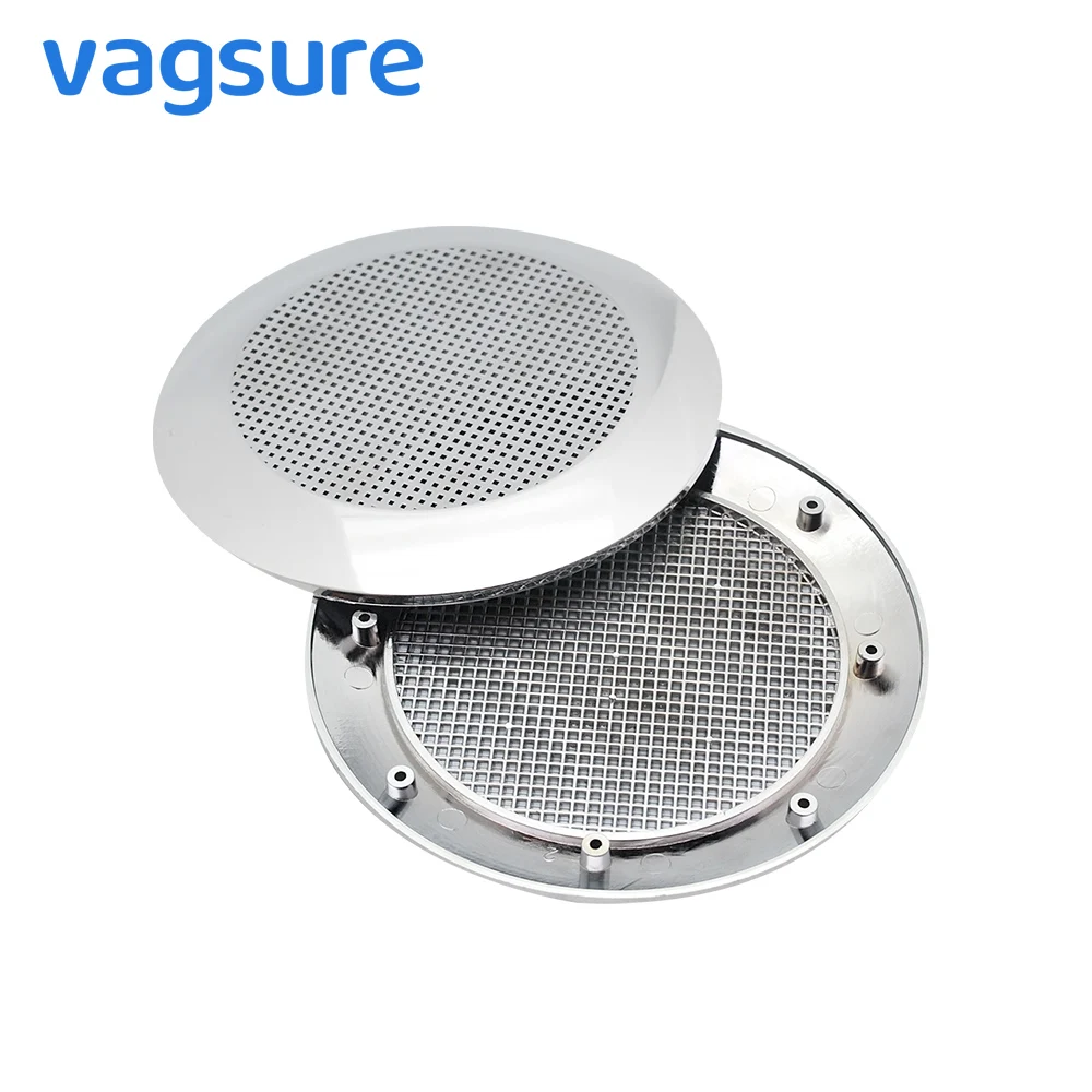 two chromed covers for Hi-fi speaker or exhaust fan for steam generator or shower controller panel
two chromed covers for Hi-fi speaker or exhaust fan for steam generator or shower controller panel