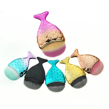 Single Mermaid Brushes Mini Fish Maquiagem Contour Blusher Foundation Brush pincel sereia Make Up Brush pinceaux maquillage
Single Mermaid Brushes Mini Fish Maquiagem Contour Blusher Foundation Brush pincel sereia Make Up Brush pinceaux maquillage