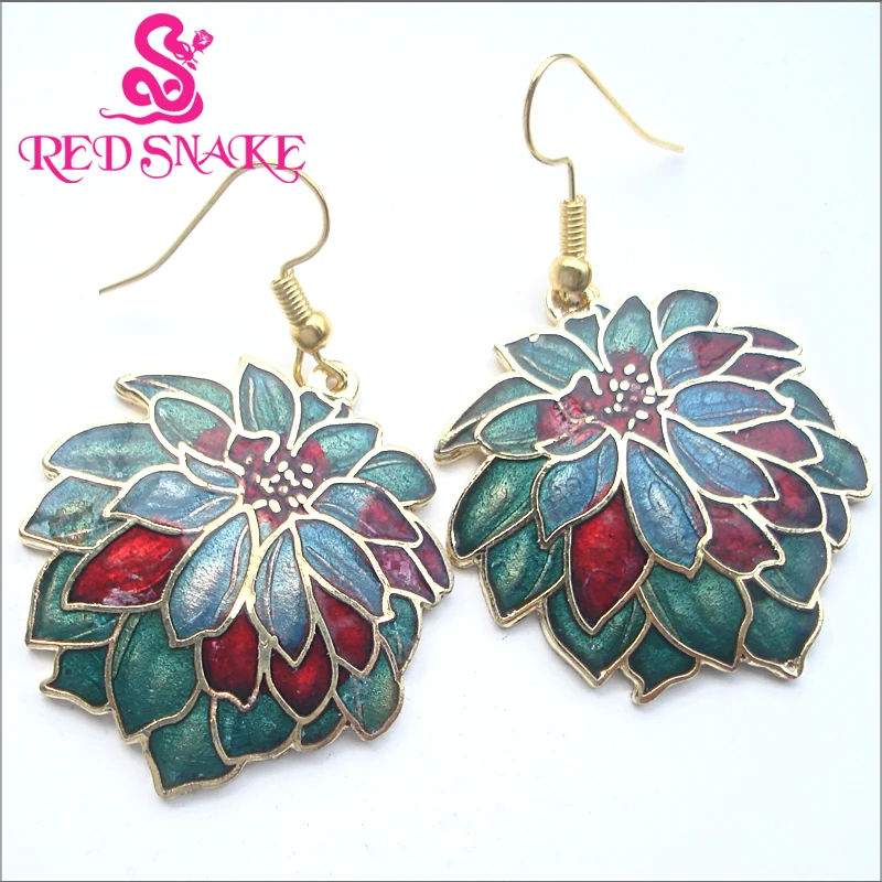 RED SNAKE Fashion Jewelry Cloisonne Enamel Drop Earrings Charm Amazing Beautifully Shaped Flowers
RED SNAKE Fashion Jewelry Cloisonne Enamel Drop Earrings Charm Amazing Beautifully Shaped Flowers