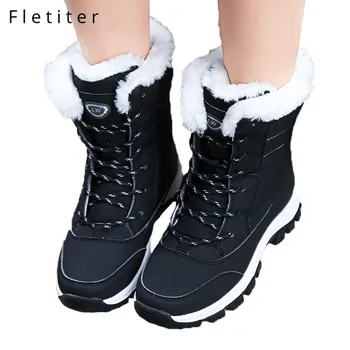 Fletiter 2019 Womens Boots platform snow boots for women thick plush waterproof slip-resistant winter shoes Plus size 35-42
Fletiter 2019 Womens Boots platform snow boots for women thick plush waterproof slip-resistant winter shoes Plus size 35-42
