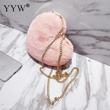Flannelette Luxury Crossbody Bag Bolsa Feminina Women Chain Mini Evening Bag Love Heart Shape Design Fur Shoulder Bag Clutch
Flannelette Luxury Crossbody Bag Bolsa Feminina Women Chain Mini Evening Bag Love Heart Shape Design Fur Shoulder Bag Clutch