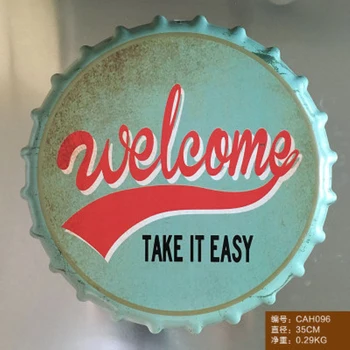 Welecome TAKE IT EASY Large Beer Cover Tin Sign Logo Plaque Vintage Metal Painting Wall Sticker Iron Sign Poster Wall Stickers
Welecome TAKE IT EASY Large Beer Cover Tin Sign Logo Plaque Vintage Metal Painting Wall Sticker Iron Sign Poster Wall Stickers