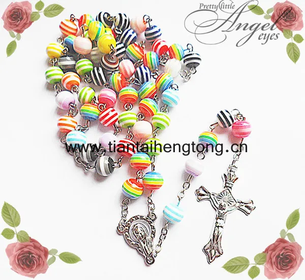 free shipping hot sell 8mm bead religious colored bead resin rosary chain/ stripe bead rosary special offer(10pcs/pack)
free shipping hot sell 8mm bead religious colored bead resin rosary chain/ stripe bead rosary special offer(10pcs/pack)