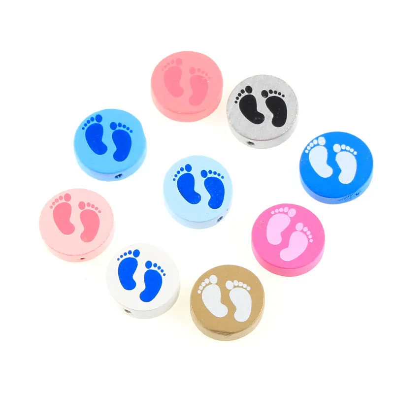 Handmade 20pcs Wooden Beads 20mm MultiColor Foot Pattern Wood Beads for Jewelry Making DIY Pacifier Clip lollipop Attachment
Handmade 20pcs Wooden Beads 20mm MultiColor Foot Pattern Wood Beads for Jewelry Making DIY Pacifier Clip lollipop Attachment