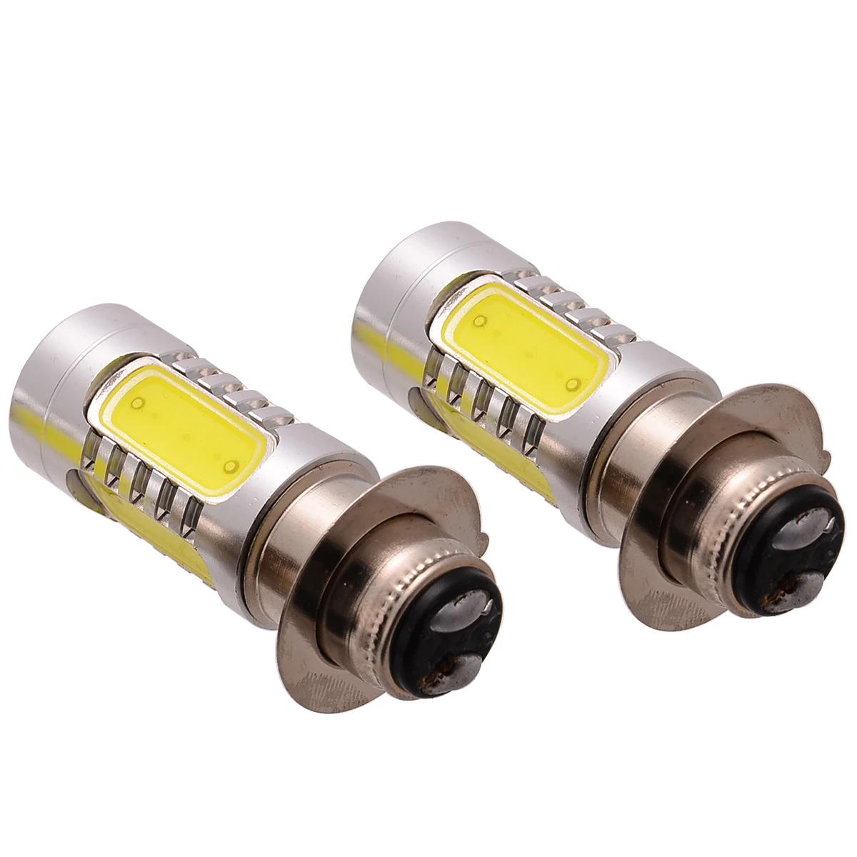 Mayitr 1 Pair H6M P15D-25-1 Headlight 12V 7.5W White COB LED Motorbike Bulb For Yamaha Big Bear 350 400 Grizzly 450 Raptor 125