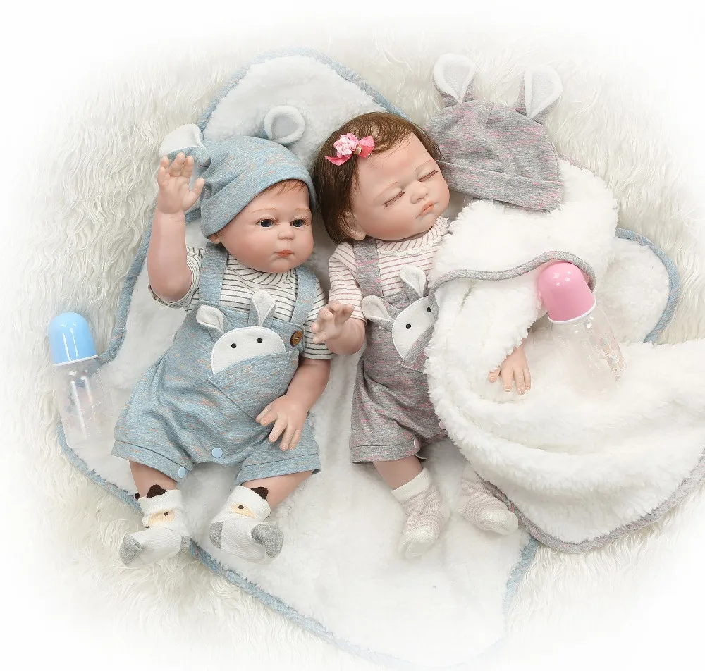 49CM full body silicone reborn baby doll twins boy and girl bebes reborn hand paint red skin rooted hair waterproof bath toy
49CM full body silicone reborn baby doll twins boy and girl bebes reborn hand paint red skin rooted hair waterproof bath toy