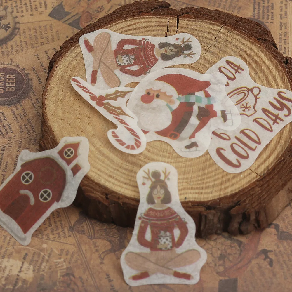 merry christmas santa claus gilding decorative stickers adhesive