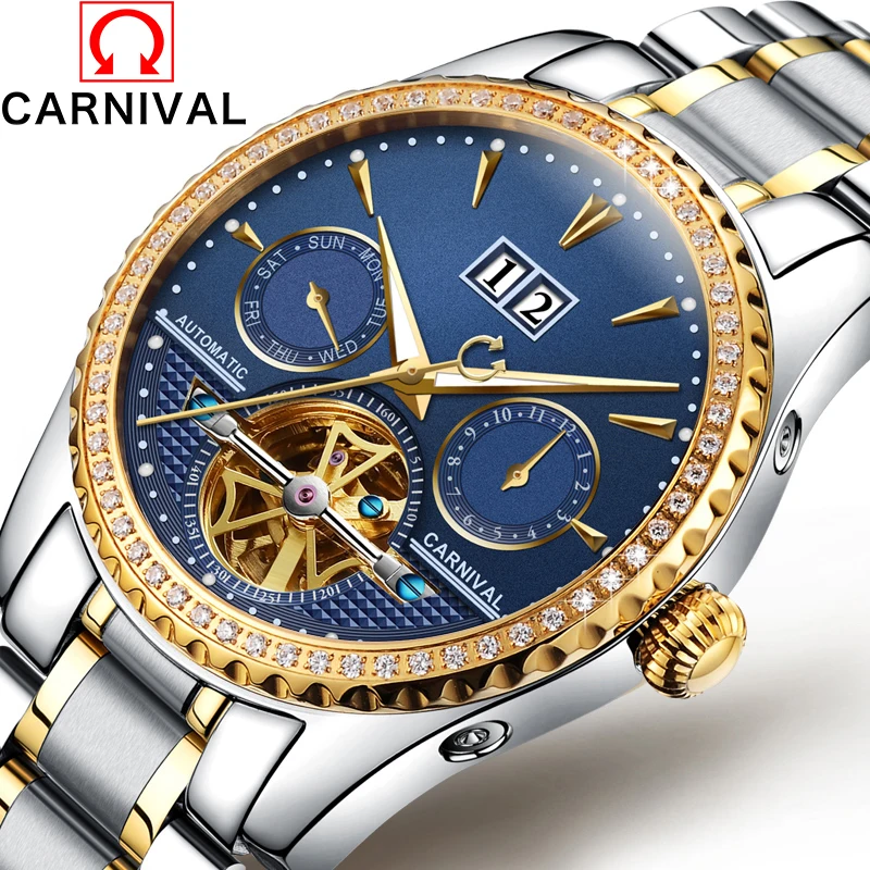 2017 Men's Watches De Luxe Top Brand CARNIVAL Sapphire Mechanical Fashion Casual Sport Watch Wristwatch Men's Relogio Wrist Watc
2017 Men's Watches De Luxe Top Brand CARNIVAL Sapphire Mechanical Fashion Casual Sport Watch Wristwatch Men's Relogio Wrist Watc
