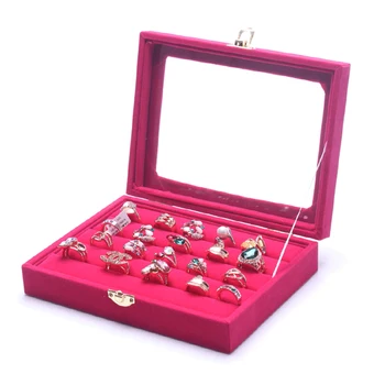 Rose Red Velvet Sponge Ring Display Box Cardboard Jewelry Storage Case Holder Showcase Ring Cufflink Jewelry Tray With Lid
Rose Red Velvet Sponge Ring Display Box Cardboard Jewelry Storage Case Holder Showcase Ring Cufflink Jewelry Tray With Lid