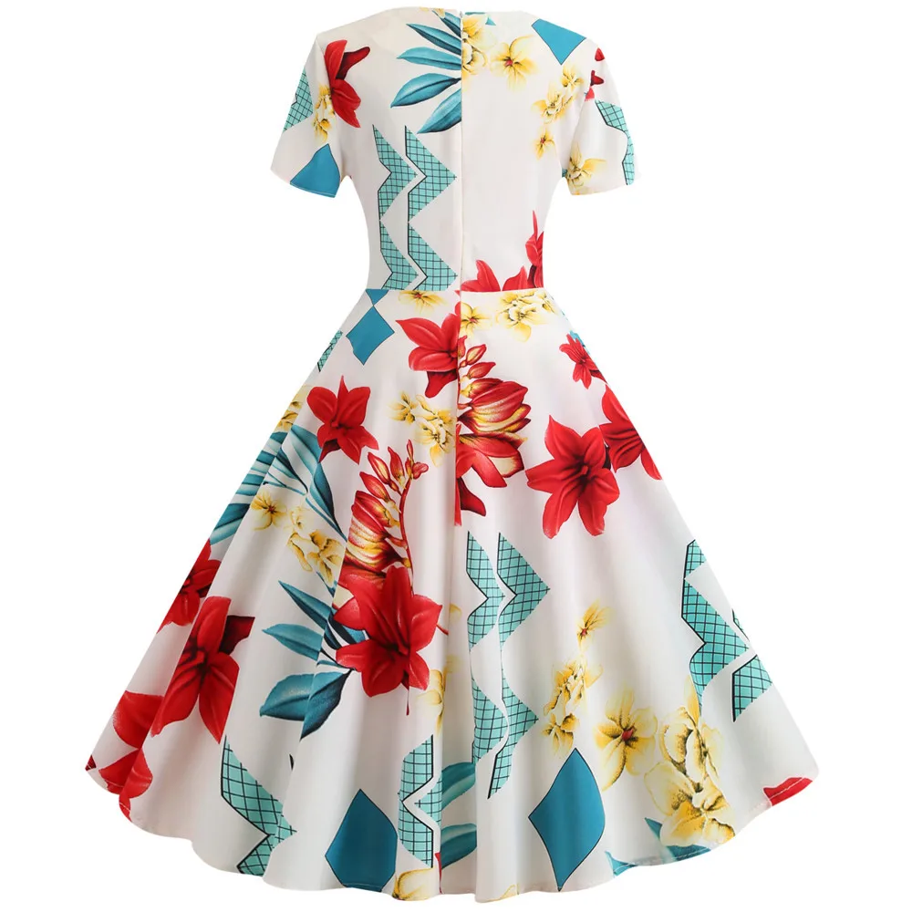 Summer Women Elegant A-line Dress 2019 Vintage Printing Party Vestidos Short Sleeve Long Women Slim Summer Elegant Dress
Summer Women Elegant A-line Dress 2019 Vintage Printing Party Vestidos Short Sleeve Long Women Slim Summer Elegant Dress