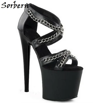 Sorbern Platform Sandals With Metal Chain Summer Women Shoes Designer Custom Color Ladies Sandals Open Toe High Heels Zipper
Sorbern Platform Sandals With Metal Chain Summer Women Shoes Designer Custom Color Ladies Sandals Open Toe High Heels Zipper