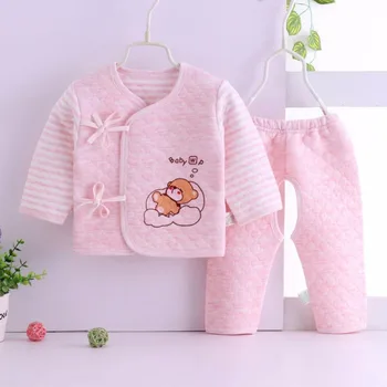 Newborns 0-3 months autumn/winter color cotton warm underwear set baby pure cotton dress 
Newborns 0-3 months autumn/winter color cotton warm underwear set baby pure cotton dress