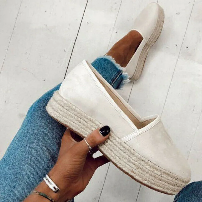 Thick Bottom Casual Soft Loafers Shoes Woman Slip-on Fashion Platform Shoes Zapatos Mujer 2019 Summer -Slip Shoes
Thick Bottom Casual Soft Loafers Shoes Woman Slip-on Fashion Platform Shoes Zapatos Mujer 2019 Summer -Slip Shoes