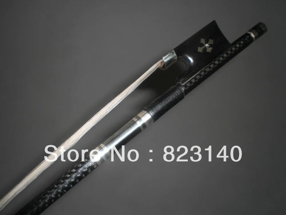 1 PCs Black Carbon Fiber Bow 4/4 with Flower Inlay Ebony Frog Model of 2003# White Bow Hair
1 PCs Black Carbon Fiber Bow 4/4 with Flower Inlay Ebony Frog Model of 2003# White Bow Hair