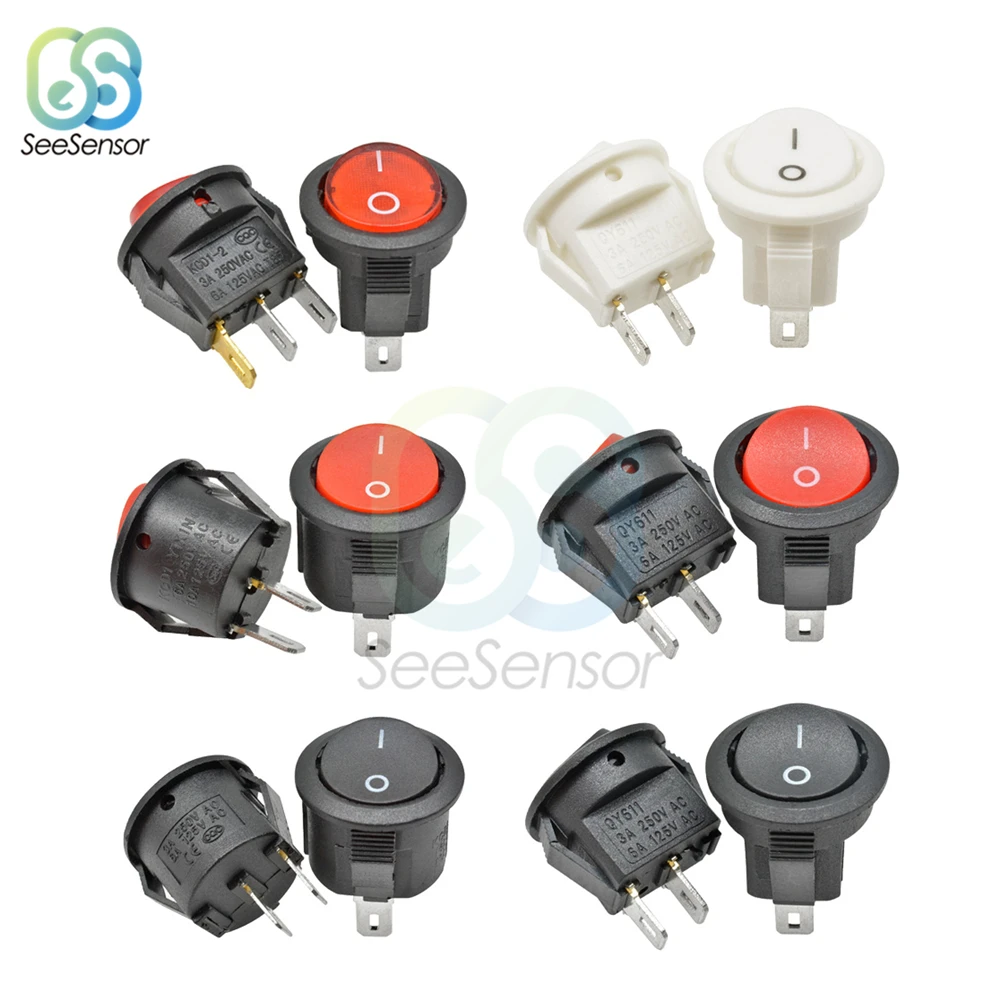 2Pcs ON/OFF Mini Round Rocker Switch Plastic Push Button Switch 3A 250VAC 6A 125VAC
2Pcs ON/OFF Mini Round Rocker Switch Plastic Push Button Switch 3A 250VAC 6A 125VAC