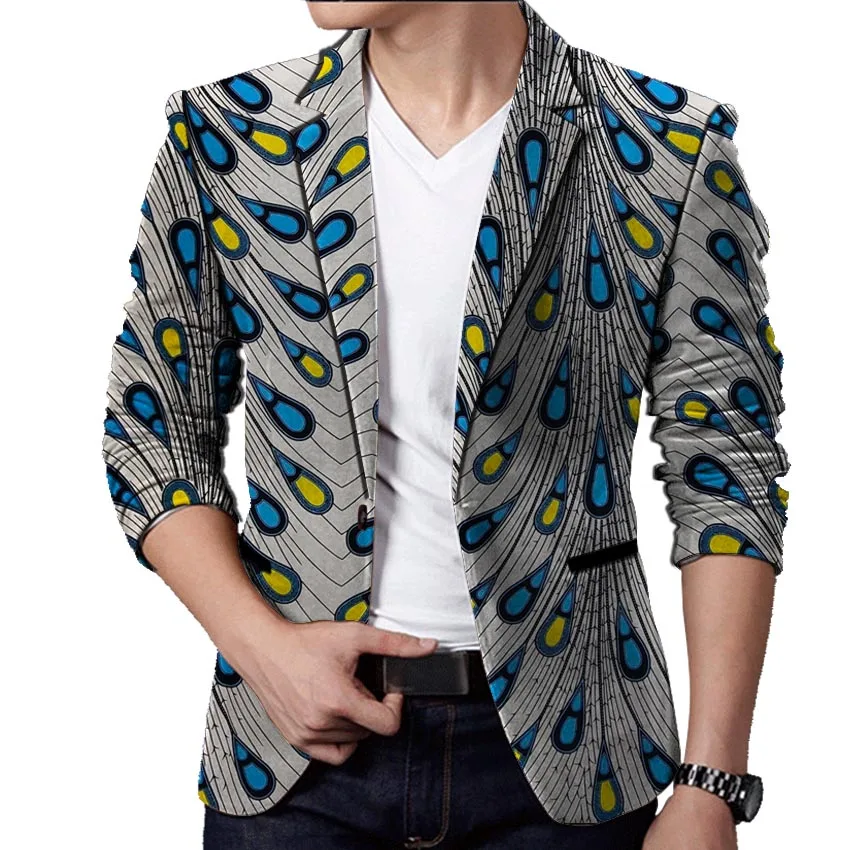 Casual men's blazers print suit jacket business blazer wedding/party unique design dashiki male African clothing
Casual men's blazers print suit jacket business blazer wedding/party unique design dashiki male African clothing
